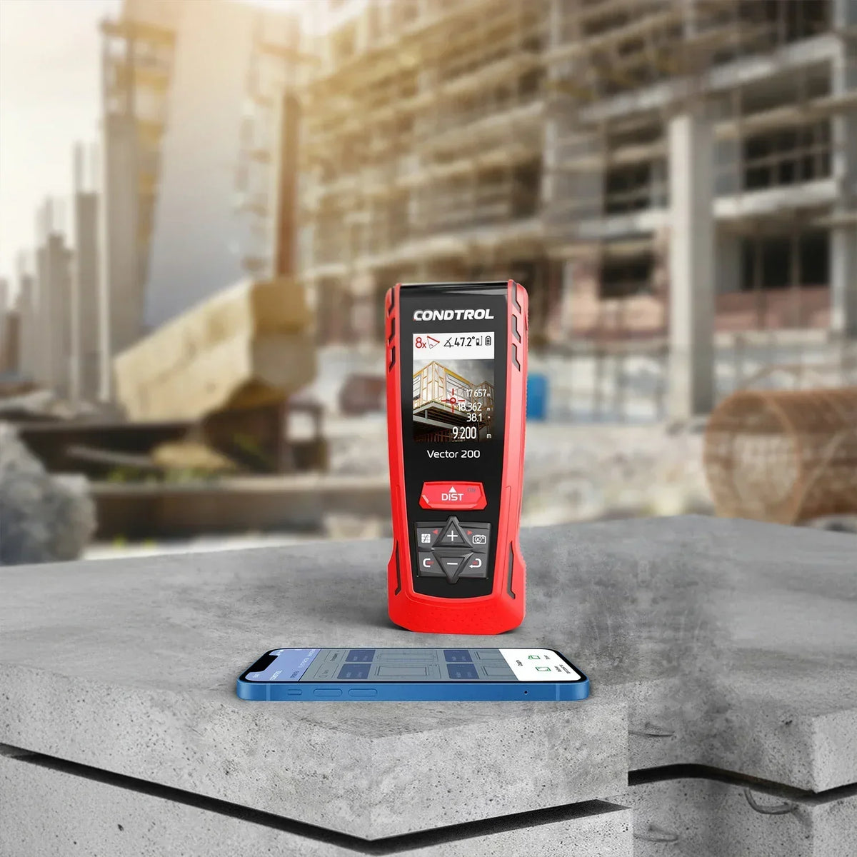 CONDTROL Vector 200: 200 m Reichweite, 1,0 mm präzise – mit 8×-Kamera, AreaCam & P2P