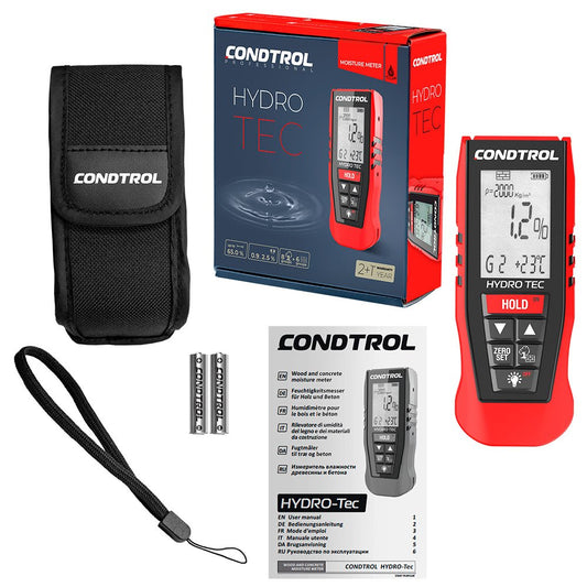 Feuchtigkeitsmesser CONDTROL Hydro Tec – Digital für Holz, Beton, Estrich & Gips