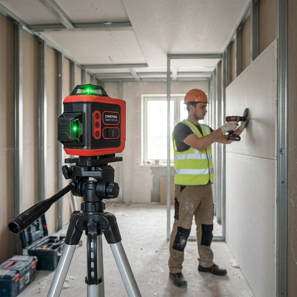 CONDTROL Kreuzlinienlaser im Einsatz bei Trockenbauarbeiten