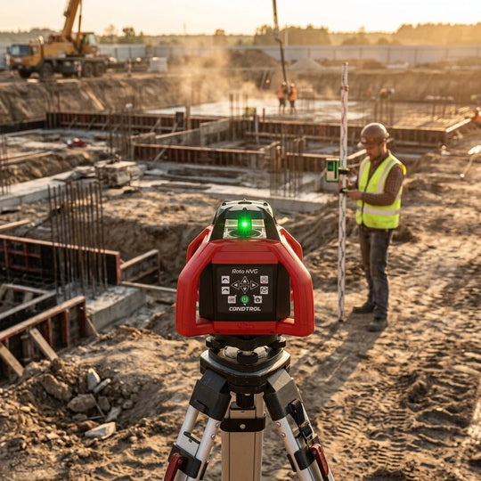 CONDTROL Rotationslaser Roto HVG im Einsatz auf einer Baustelle