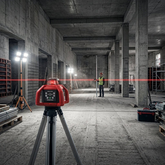 CONDTROL Roto HVG Rotationslaser Test in Betonhalle