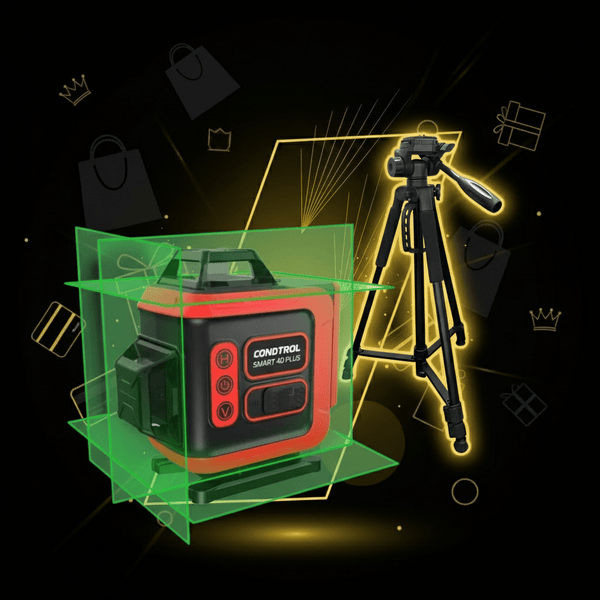 Kreuzlinienlaser-Bundle CONDTROL Smart 4D Plus + Stativ H140