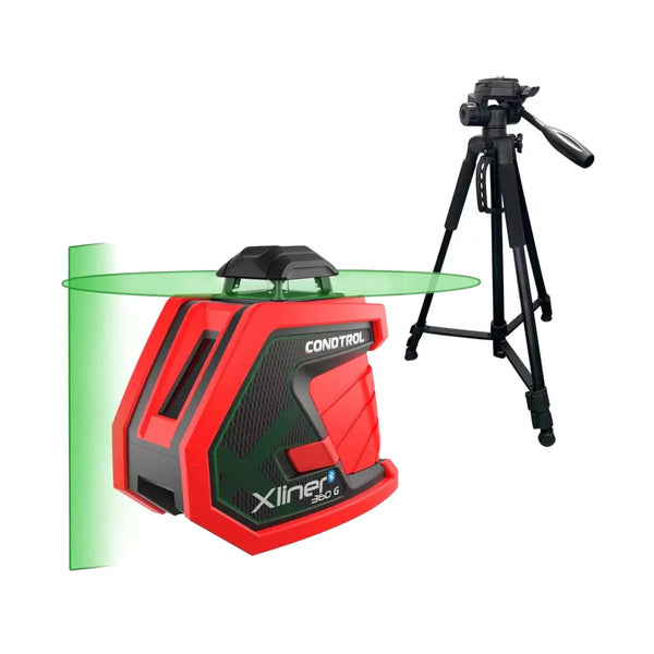 Kreuzlinienlaser-Bundle CONDTROL XLiner 360G + Stativ H140