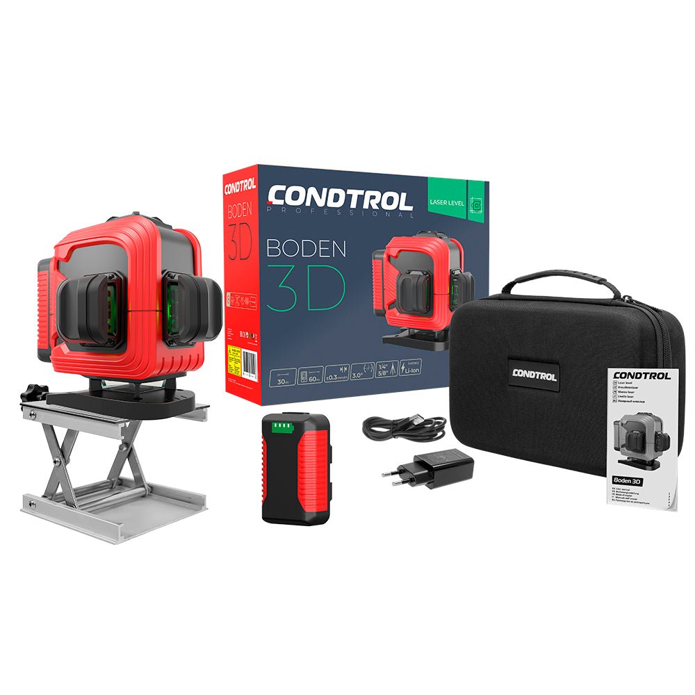 CONDTROL Boden 3D mit Selbstnivellierungsfunktion und ±0,3 mm/m Genauigkeit