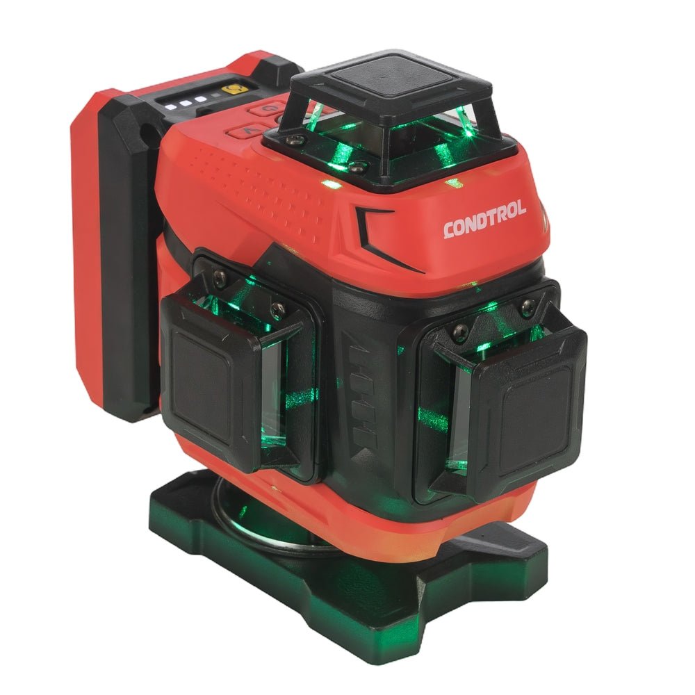 Kreuzlinienlaser-Bundle CONDTROL Fliesen 4D + Pillar – 4×360° Kreuzlinienlaser-Set