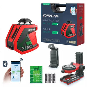 Präzise horizontale und vertikale Laserlinien des CONDTROL XLINER 360G im Betrieb