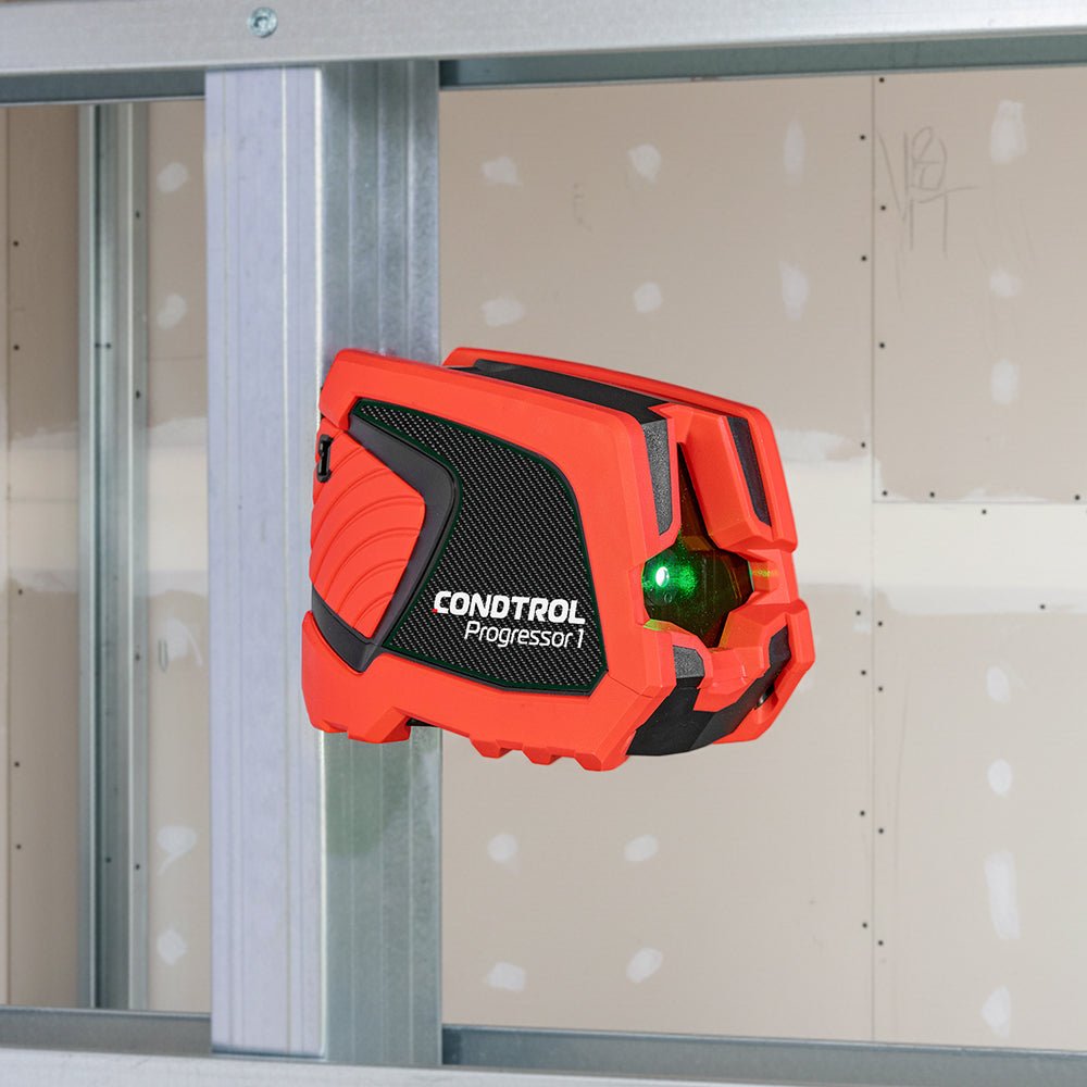 Professioneller Kreuzlinienlaser mit Projektionsfunktion – CONDTROL Progressor 1 für Handwerker und Elektriker