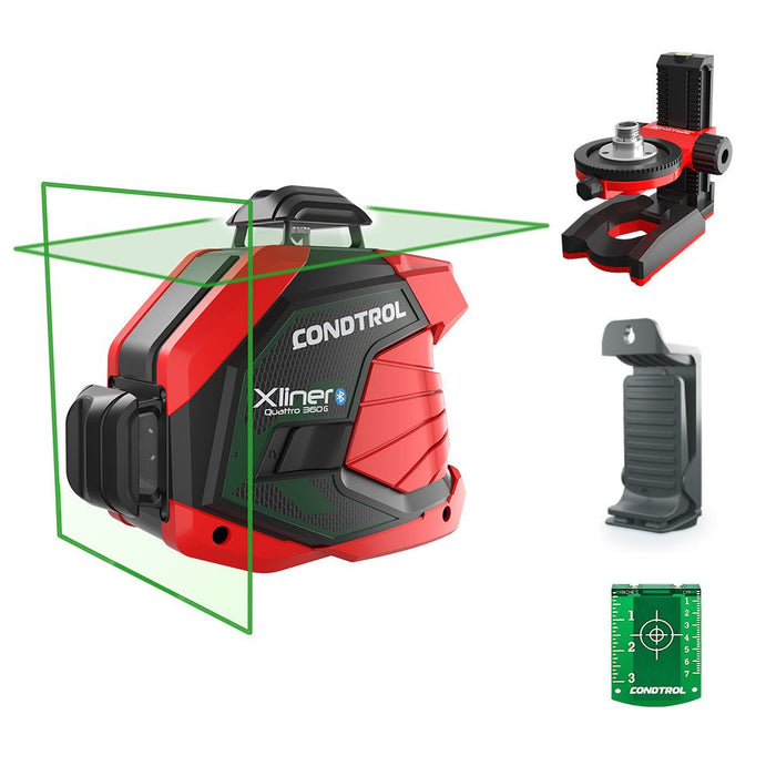 Kreuzlinienlaser CONDTROL XLiner Quattro 360G Kit