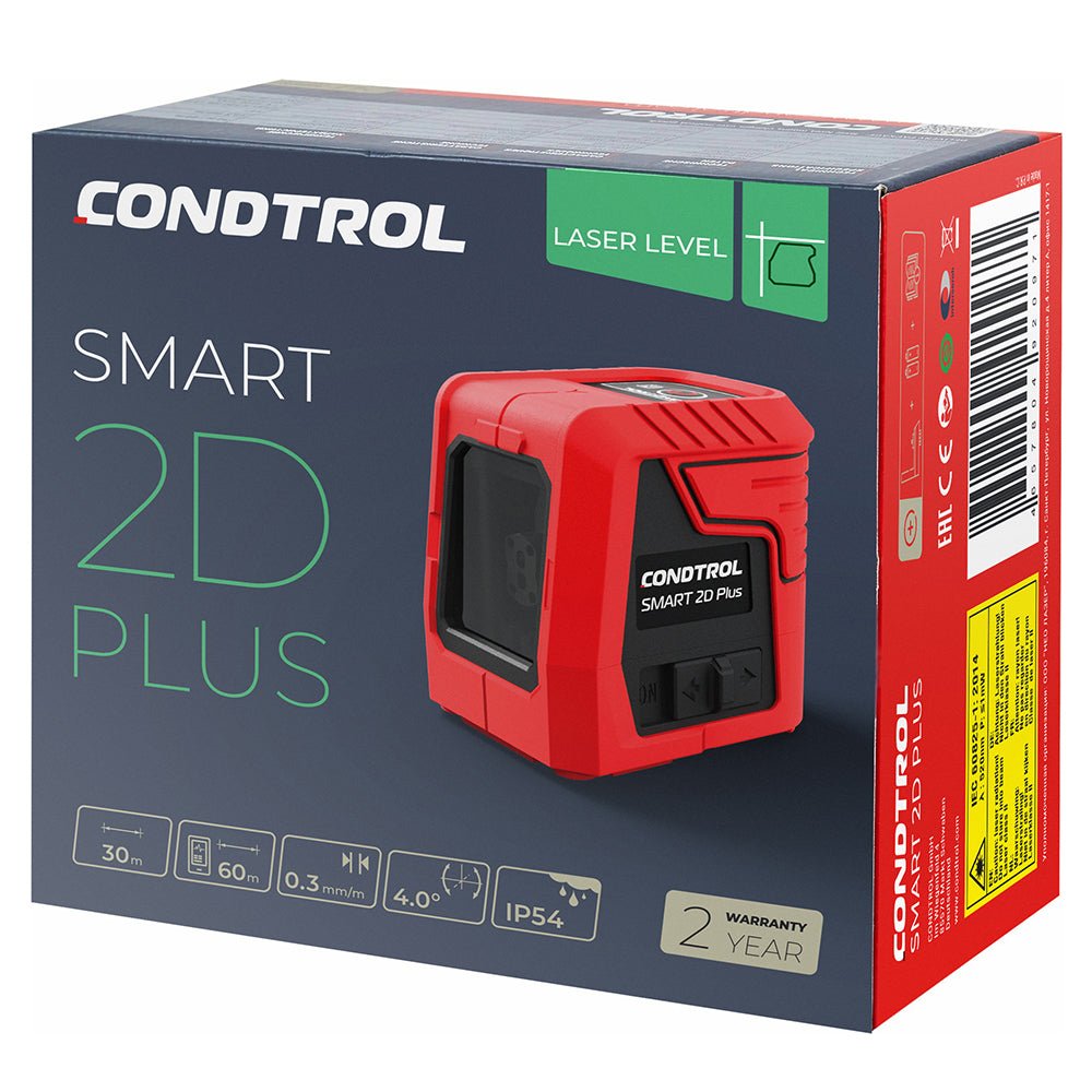 Kreuzlinienlaser-Bundle CONDTROL Smart 2D Plus + Stativ H140