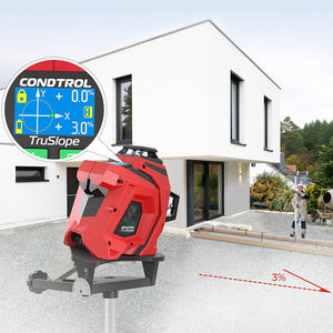 Kreuzlinienlaser CONDTROL TruSlope + Kurbelstativ H190