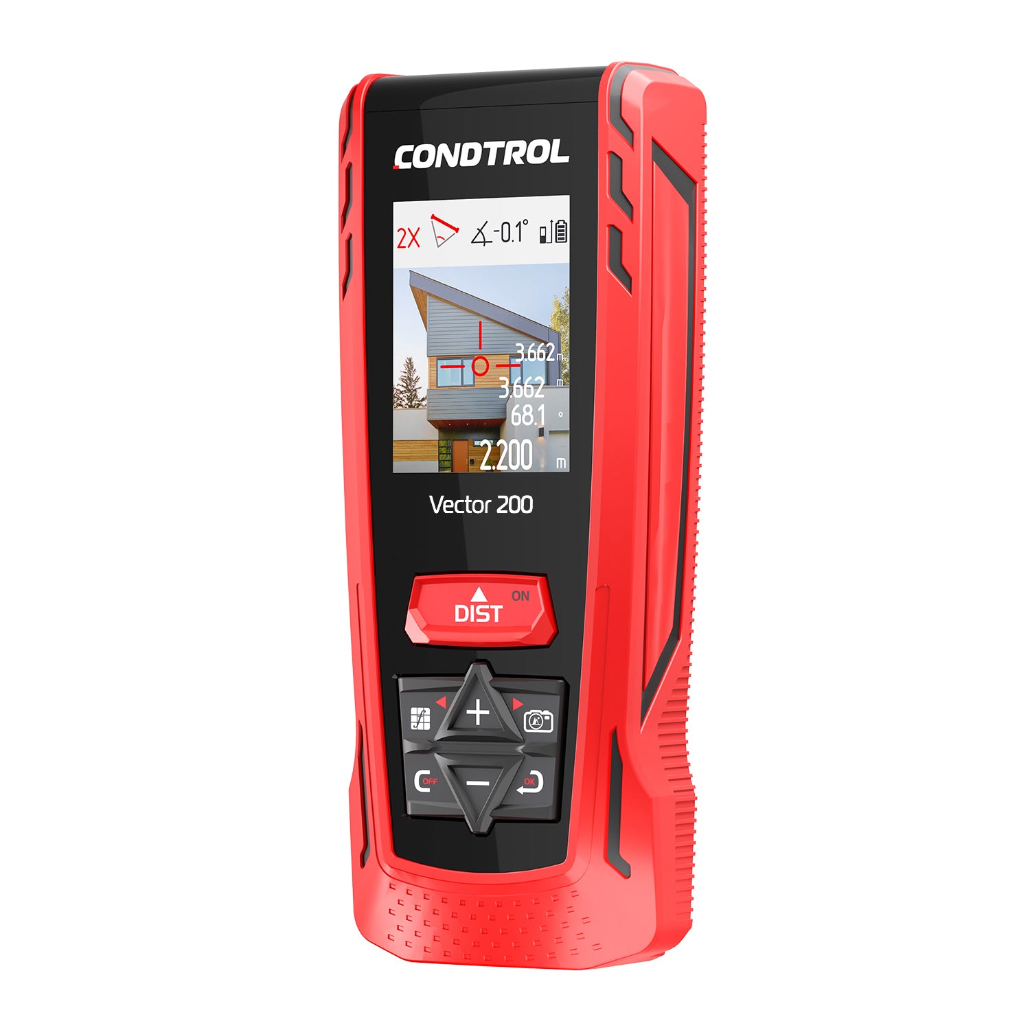 CONDTROL Vector 200 misst Raumhöhe – Laserlinie vertikal an der Wand