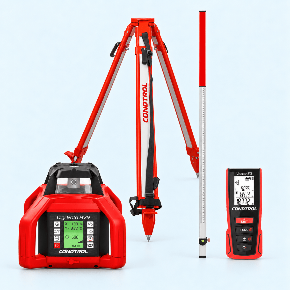 CONDTROL Digi Roto HVR mit GEO Stativ, Flexi Staff und Vector 60