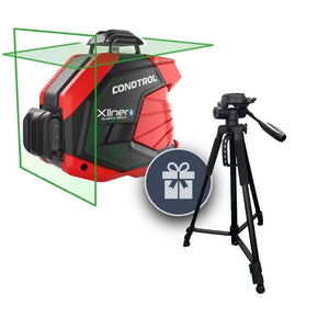 Kreuzlinienlaser CONDTROL XLiner Quattro 360G + Kurbelstativ H160