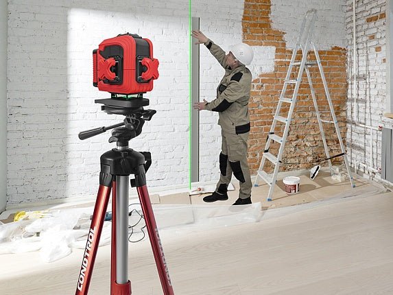 Hochpräziser Kreuzlinienlaser CONDTROL Boden 3D für Innen- und Außenbereiche