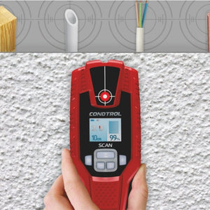 Kabelscanner CONDTROL Scan erkennt Holz-, Metall- und Kunststoffstrukturen in Wänden