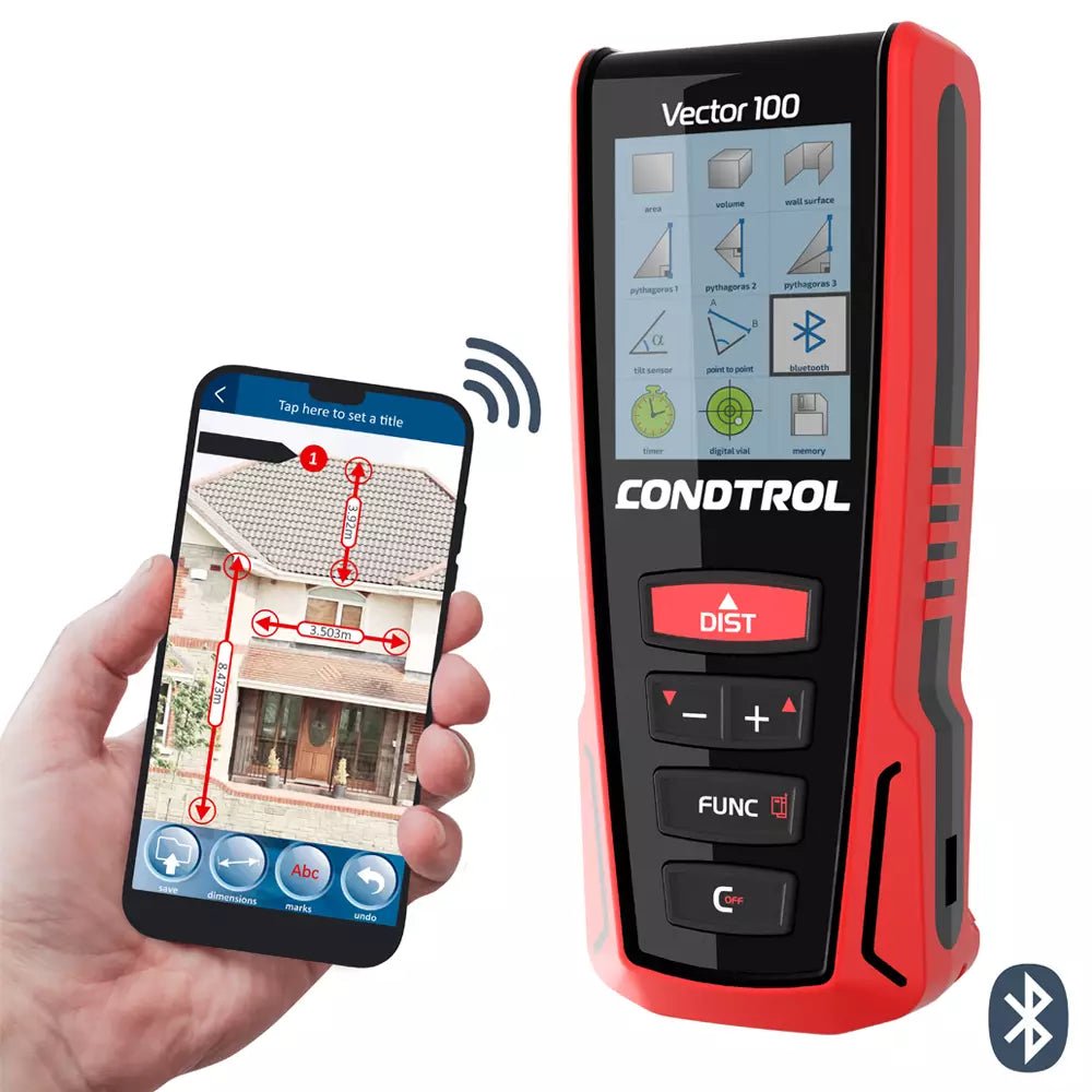 Einfache Bedienung des Laserentfernungsmessers Vector 100