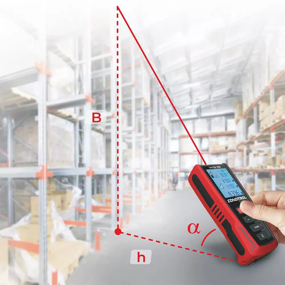 Laser-Entfernungsmesser CONDTROL Vector 100 Bluetooth Punkt-zu-Punkt Pythagoras