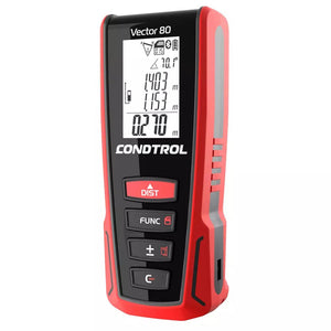 CONDTROL Vector 80 Laserentfernungsmesser in Aktion, ideal für Bauprojekte und Renovierungsarbeiten