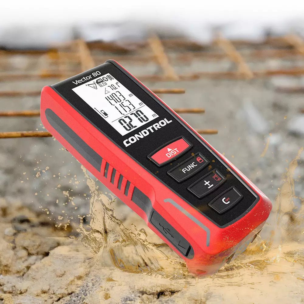 CONDTROL Vector 80 Laserentfernungsmesser mit Handschlaufe für einfache Handhabung und sicheren Halt