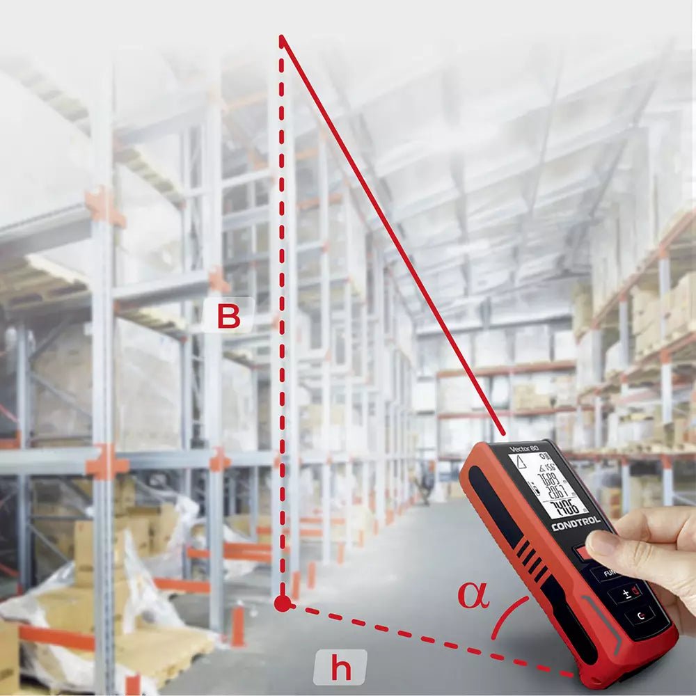 Laser-Entfernungsmesser CONDTROL Vector 80 Pythagoras Bluetooth Speicher