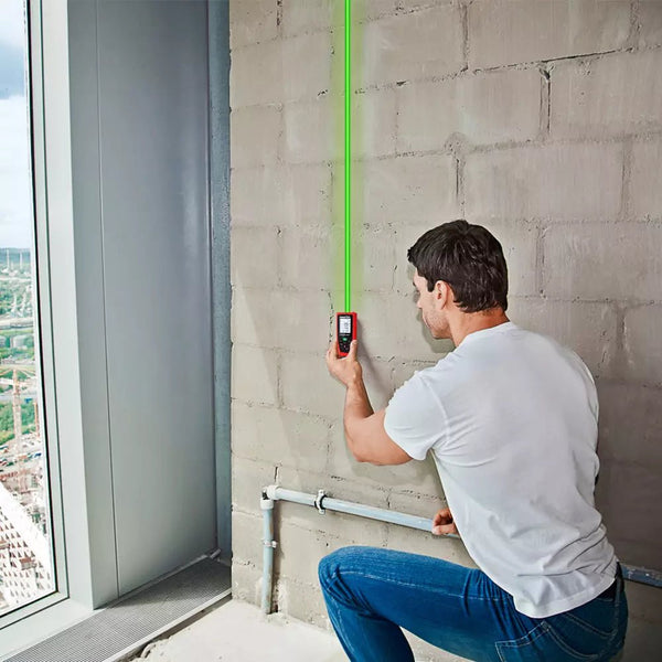 Green laser on the wall