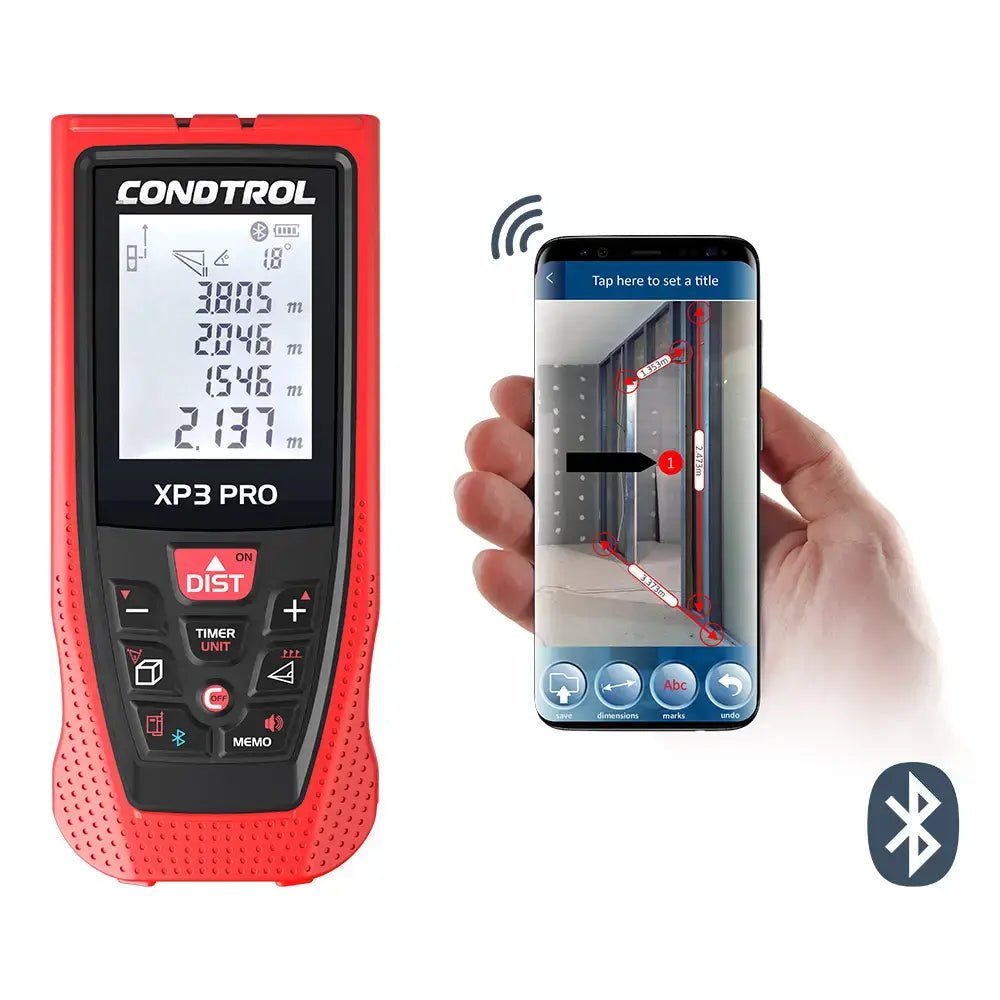 Laser-Entfernungsmesser CONDTROL XP3 Pro, Bluetooth Punkt-zu-Punkt Pythagoras