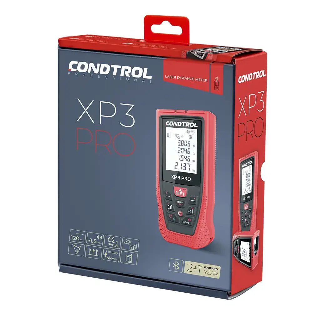 Laser-Entfernungsmesser CONDTROL XP3 Pro, Bluetooth Punkt-zu-Punkt Pythagoras