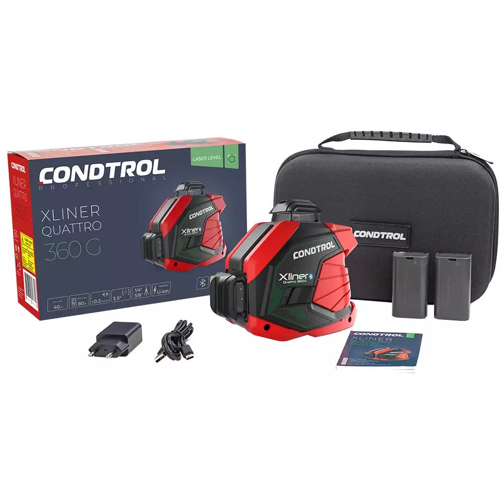 Präzise 360-Grad-Laserlinien des XLINER QUATTRO