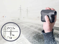 Laser-Entfernungsmesser CONDTROL Vector 1500 in der Hand gehalten